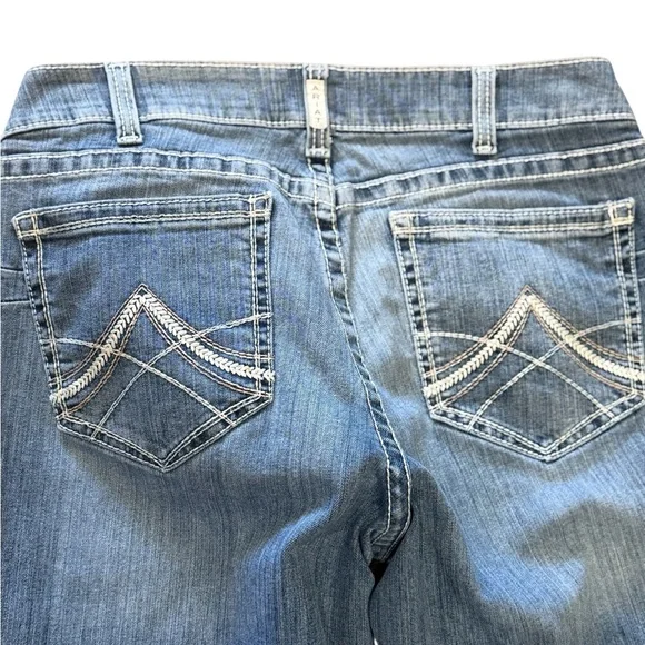 Ariat Women's R.E.A.L. Icon Mid Rise Straight Leg Jeans 33x30 - Picture 13 of 15